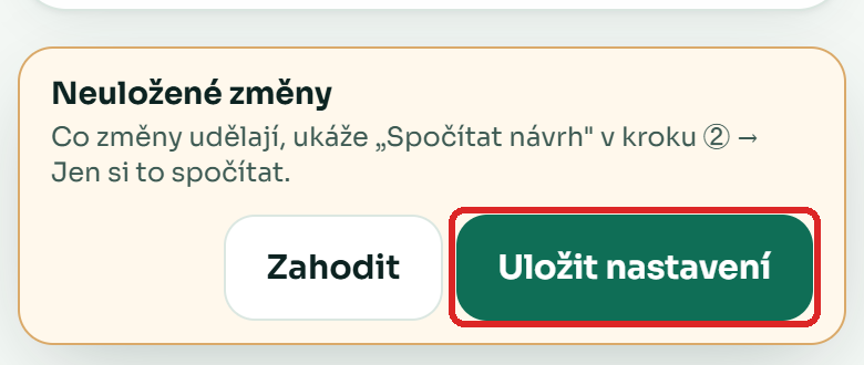 Uložit nastavení