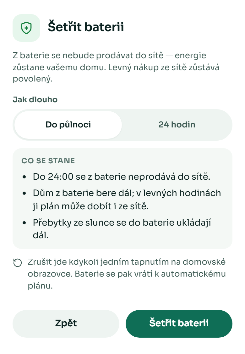 Šetřit baterii: do půlnoci nebo 24 hodin a co se stane