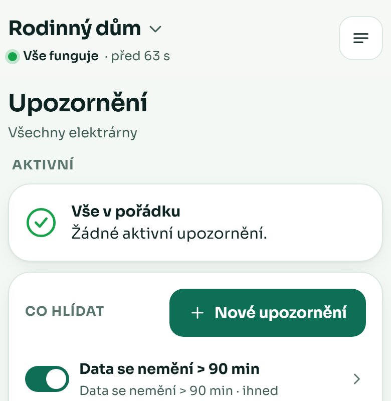 Upozornění: Vše v pořádku